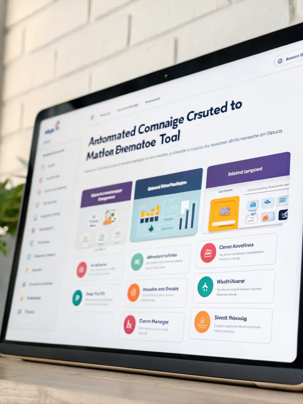 A clean, modern screenshot of a Hubspot marketing automation workflow, demonstrating AI-powered lead scoring and personalized email campaigns.