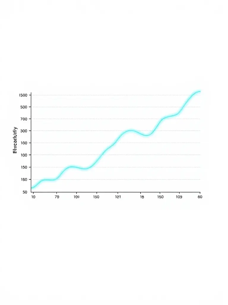 A graph showing increasing ROI over time as a result of AI implementation, with clear labels and annotations.